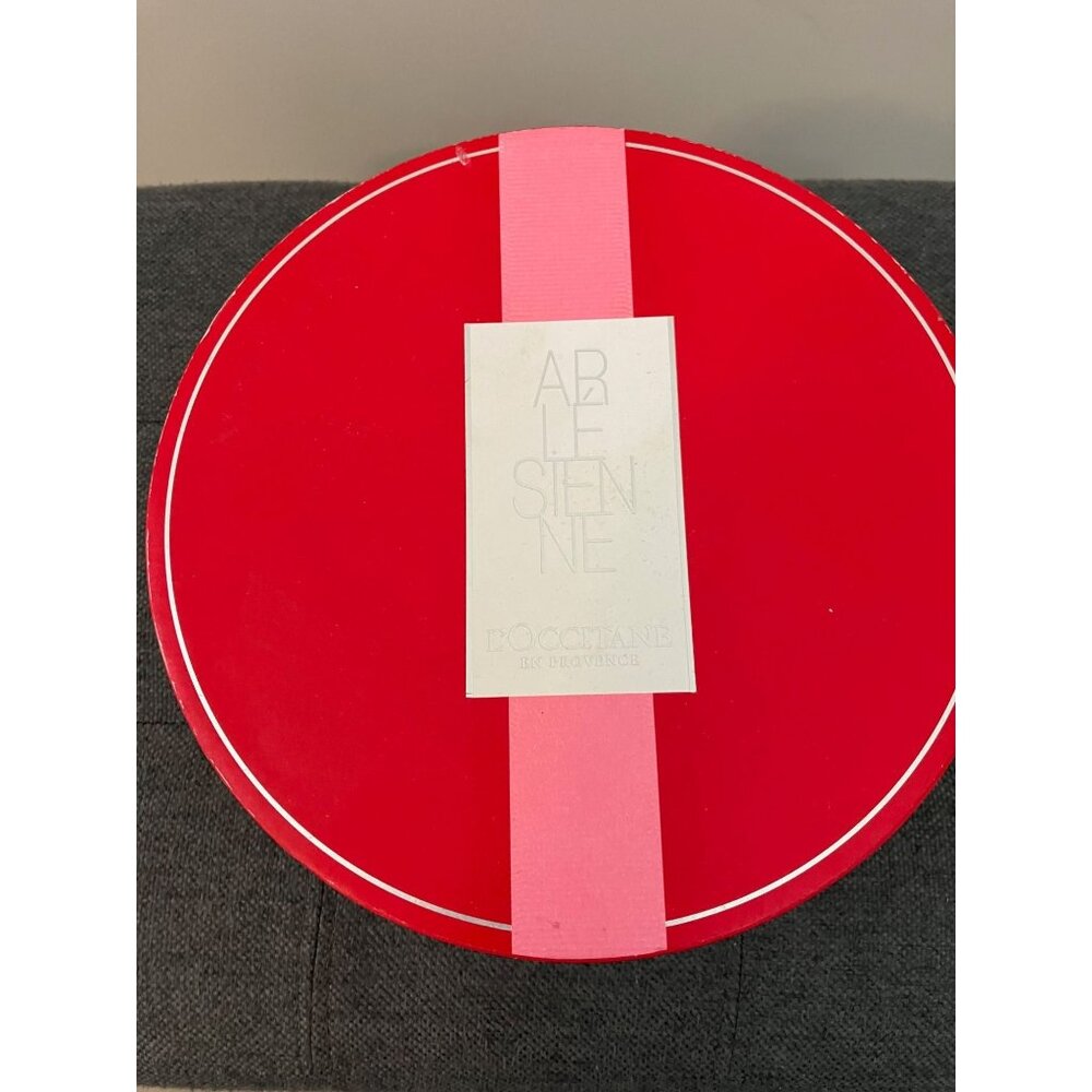 L'Occitane En Provence Red White Circular Box